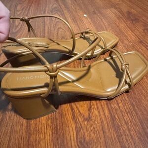 Marc Fisher Women's Brown Strappy Block Heel Sandals